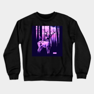 Pink Vaporwave Buck Crewneck Sweatshirt